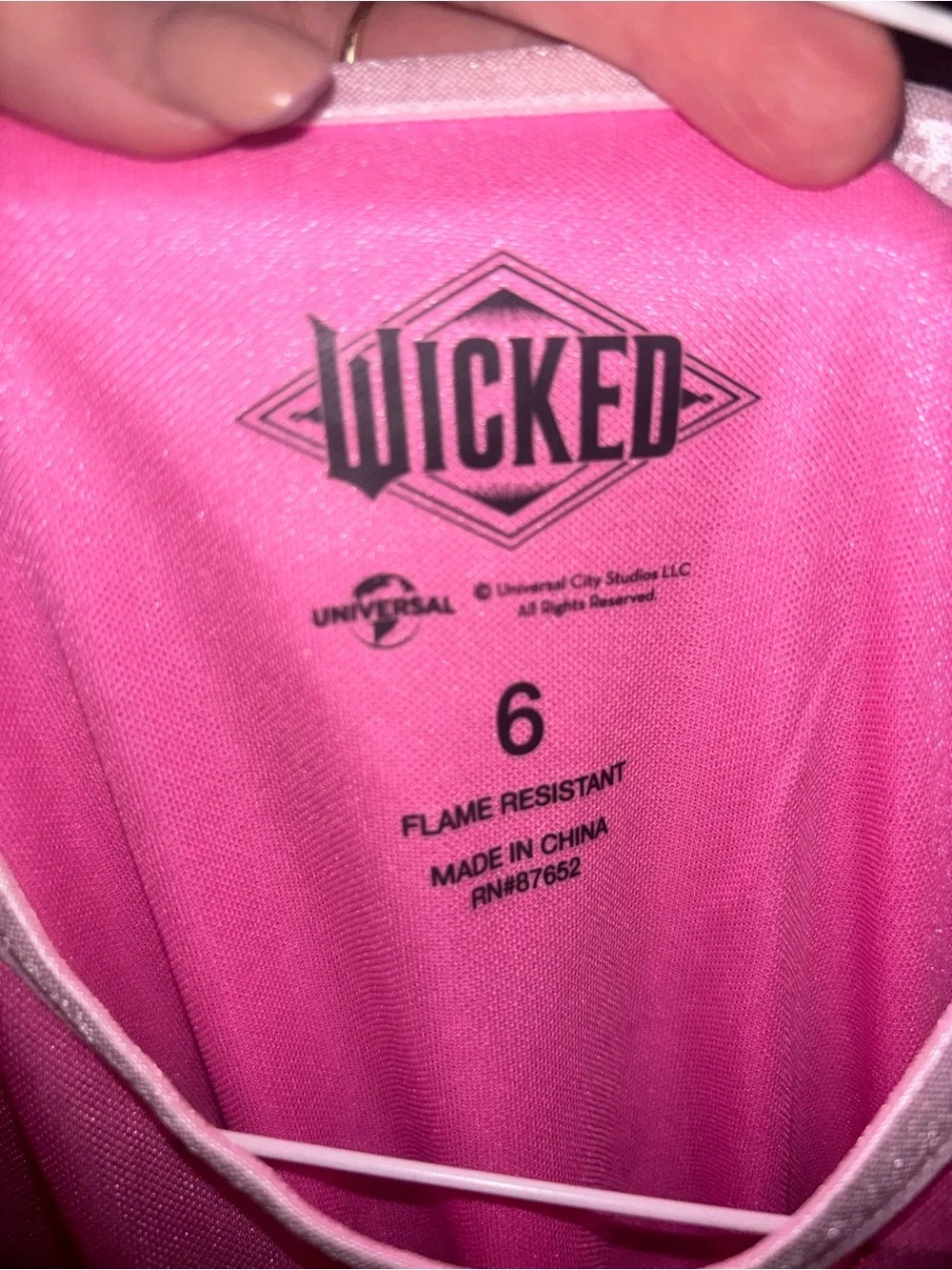 Universal Wicked Pink Girls Princess Theater Dress/Gown Dress Up and Sleep